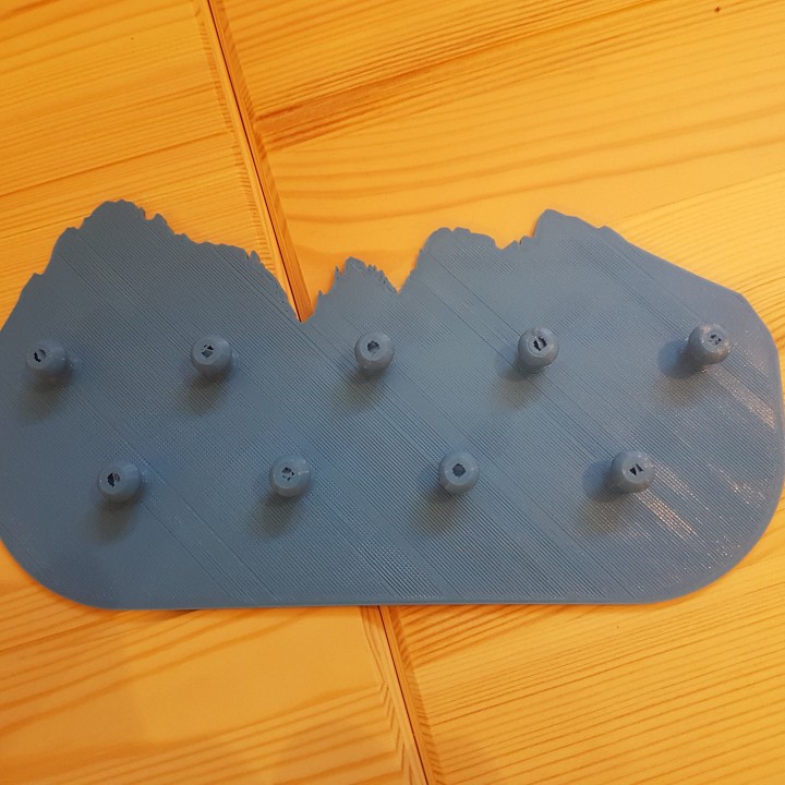 key holder mountains & garden 3D print model - Mito3D