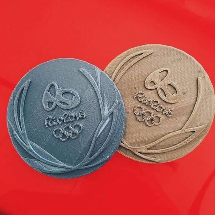 Olimpiyatlar madalya Rio 2016 Spor Dalları dış mekan 3D print model - Mito3D