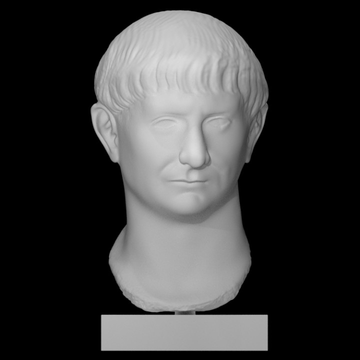emperor trajan scan head man portrait roman male 3D print model - Mito3D