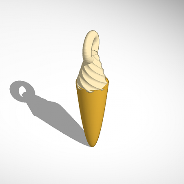ice cream pendant jewellery charm icecream 3D print model - Mito3D