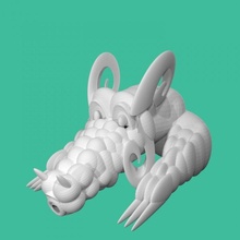 dragon tête tinkercad 3d print model - Mito3D