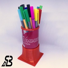 table pencil pen holder esso red bull slimcan & garden upcycle reuse fuelinginnovation secondlife tablepencilpenholder tablepenholder tablepencilholder 3d print model - Mito3D