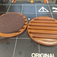 coaster felt pad drain & garden feltpad 3d print model - Mito3D