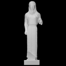 kore wearing peplos scan greek sculpture woman young 3d print model - Mito3D