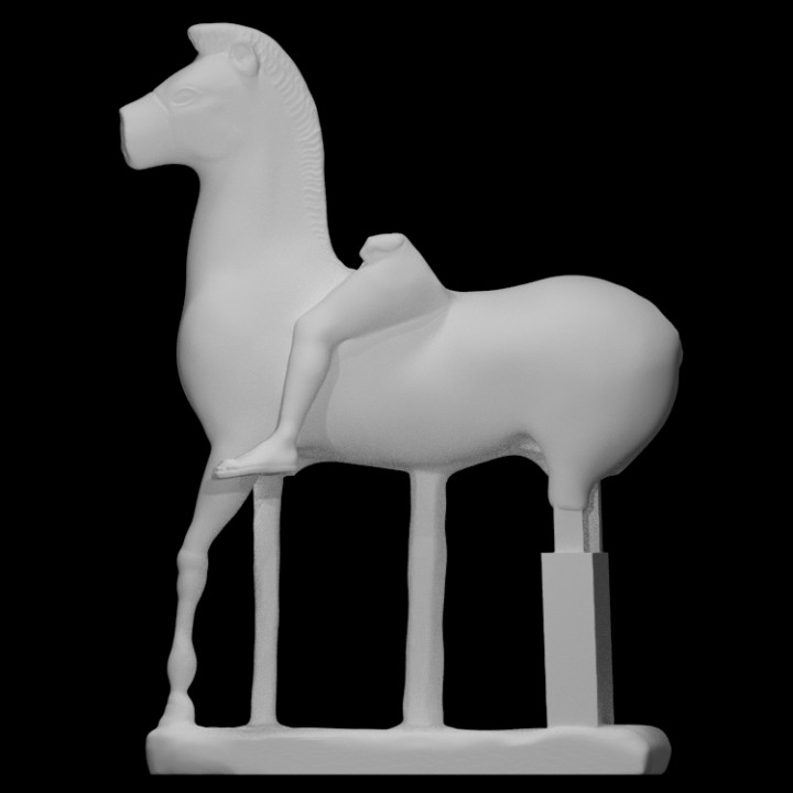 rider acropolis scan greece horse 3D print model - Mito3D