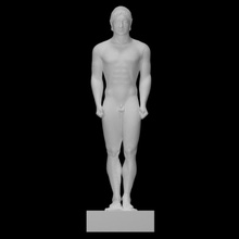 Monaco kouros scansione antico Grecia uomo atleta gioventù 3d print model - Mito3D