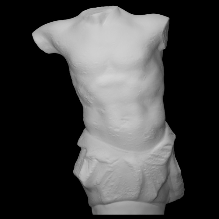 torso triton figure scan god greek mythology 3D print model - Mito3D