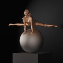 leap faith scan girl sculpture contemporary gymnast eleanor-cardozo leap-of-faith 3d print model - Mito3D