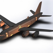 Airbus Modell Flugzeug Real Rahmen Komplett Luft 3d print model - Mito3D