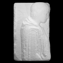 Superior cuerpo niña escanear alivio fragmento 3d print model - Mito3D