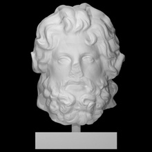 head colossal statue zeus-ammon scan egyptian god greek 3d print model - Mito3D