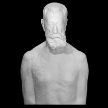 naked bust anatole france scan portrait french anatolefrance 3d print model - Mito3D