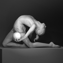 arcuato ginnasta scansione arte scultura contemporaneo Olimpiadi Eleanor cardozo 3d print model - Mito3D
