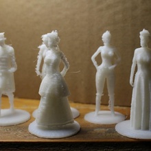 christmas village figures & garden 3d print model - Mito3D