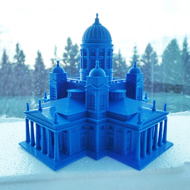 Helsinki Dom Architektur Gebäude Christian mittelalterlich Struktur Kirche Europa Schloss orthodox Heilige Wahrzeichen Architekt Basilika Finnland Suomi Lutheran 3D print model - Mito3D