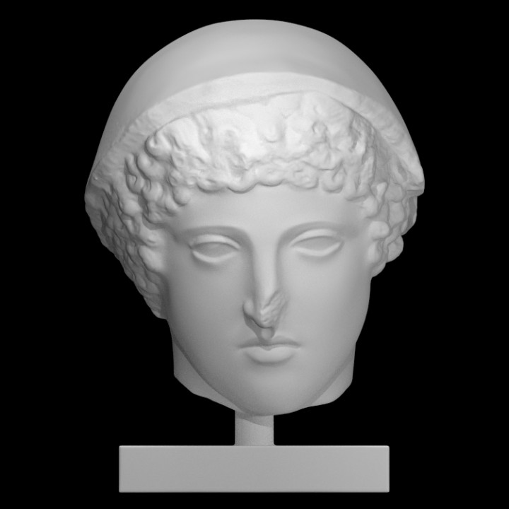 head ludovisi hermes scan god greek mythology 3D print model - Mito3D