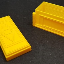 elaborare arte deco scatola + coperchio giardino tinkercad 3d print model - Mito3D