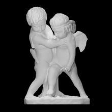 amours fighting heart scan god love wings boy cupid myth eros 3d print model - Mito3D