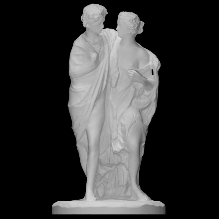 Baco Ariadne Varredura Deus deusa grego mitologia dioniso 3D print model - Mito3D