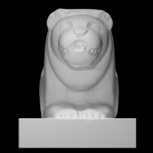 koptos Lion analyse animal 3d print model - Mito3D