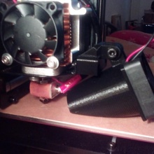 fan funel mount mk8 metal holder build 3d printer extruder 40mm geeetech pro i3 prusa 3d print model - Mito3D