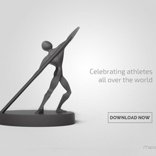 atletik heykel Bahçe model 3 boyutlu Spor Dalları atletizm 3d print model - Mito3D
