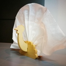 dinde serviette table titulaire soutien jardin décoration cuisine tester action grâces rendre imprimable outil 3d print model - Mito3D