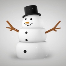 pupazzo neve tavolo giardino Natale test vacanza decorazione desktop giocattolo 3d print model - Mito3D