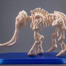 mamut fósil jardín animal animales esqueleto elefante 3d imprimible 3d print model - Mito3D