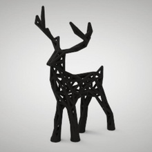 wire-frame holiday deer & garden christmas animal ornament reindeer tabletop ornaments support decoration supports needed 3d print model - Mito3D