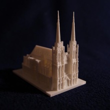 Clermont Ferrand katedral mimari Sanat bina gotik Fransa Avrupa catedral auvernia r dano alpes PUY D Romalı 3d print model - Mito3D