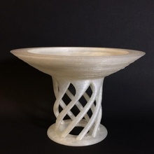helical dish & garden bowl display fruit furniture vase homewares 3d print model - Mito3D