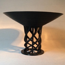 hélice prato jardim tigela mobília vaso utensílios domésticos fruitdish 3d print model - Mito3D