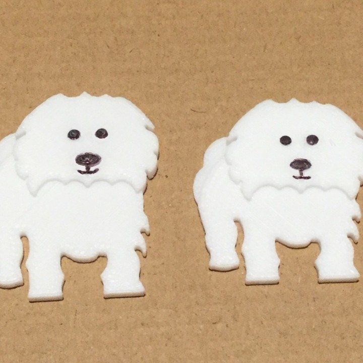coton tulear fridge magnets & garden dog magnet puppy 3D print model - Mito3D