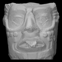 cabeza maya personaje 1 escanear 3d print model - Mito3D