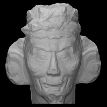 cabeza maya personaje 3 escanear 3d print model - Mito3D