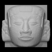 cabeza maya personaje 5 escanear 3d print model - Mito3D