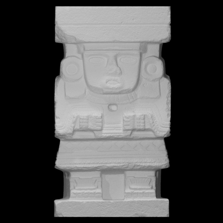 monumentale statua chalchiuhtlicue scansione dea mitologia 3D print model - Mito3D