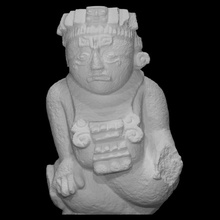 escultura personagem ek Balam 2 Varredura sacerdote ekbalam 3d print model - Mito3D
