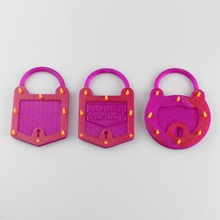padlock key holder - set 3 & garden keyring 3d print model - Mito3D