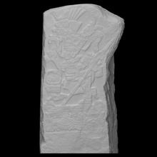 stele depicting priest scan 3d print model - Mito3D