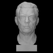 cabeza hombre escanear retrato 3d print model - Mito3D