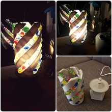 marble desk lamp & garden light spiral 3d print model - Mito3D