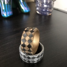 çift renk yüzük mücevher kolay eğlence takı renkli 3d print model - Mito3D