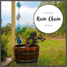 slim rain chain & garden diy upcycle rainchain 3d print model - Mito3D