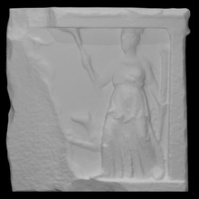 votive relief shape temple scan goddess greek mythology fragment artemis 3d print model - Mito3D