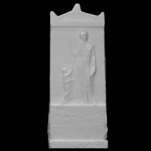 grave stele scan girl woman boy relief 3d print model - Mito3D