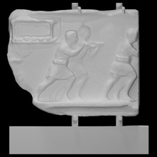 fregio architrave scansione tempio sollievo frammento cella 3d print model - Mito3D