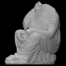 funerary statue woman scan 3d print model - Mito3D