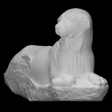 funerary statue dog scan 3d print model - Mito3D